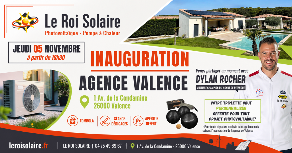 Le Roi Solaire inaugure son agence de Valence le 5 novembre