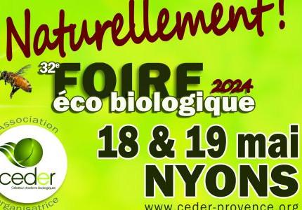 Foire éco-biologique de Nyons - 18 et 19 Mai 2024