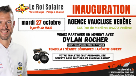 Inauguration de notre agence de Vedène : rendez-vous le mardi 27 octobre