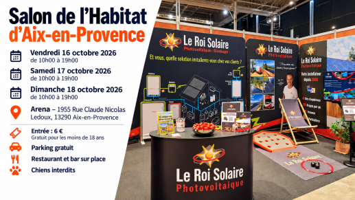 Le Roi Solaire vous donne rendez-vous au Salon de l’Habitat d’Aix-en-Provence 2026